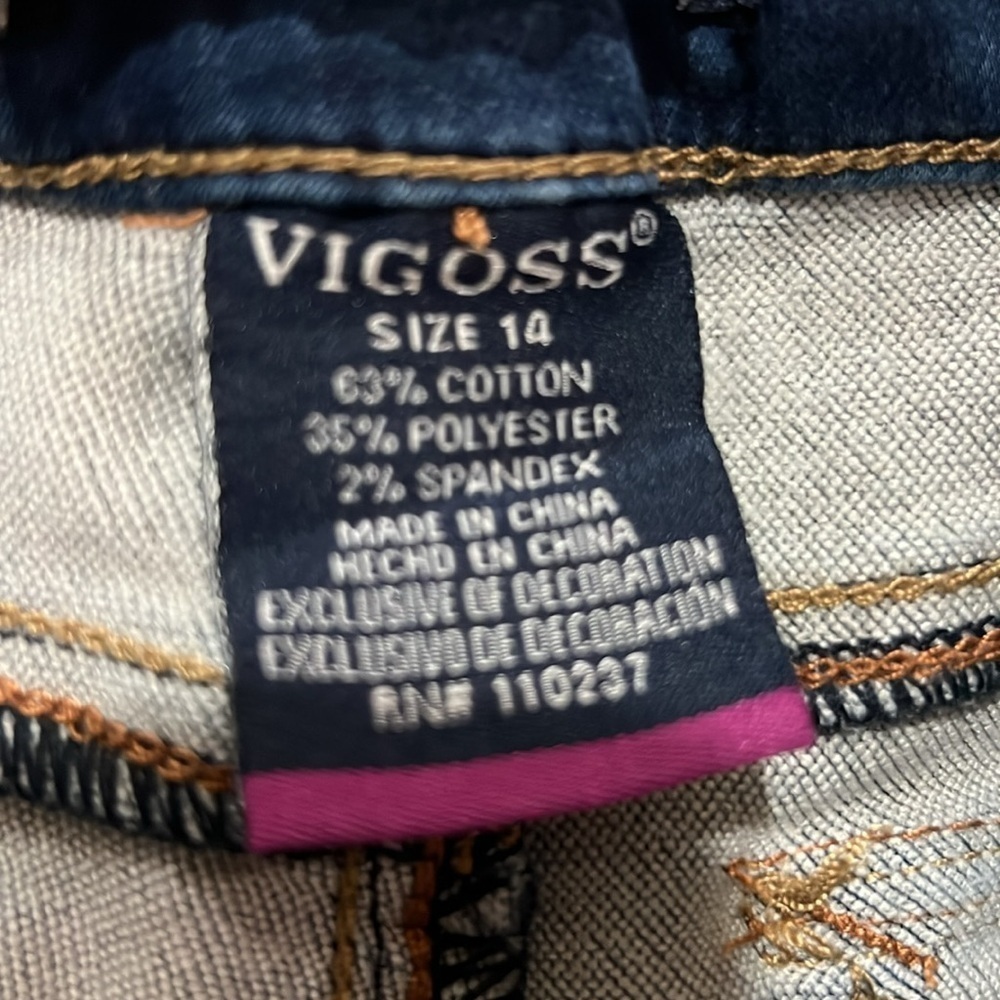 Vigoss Jean Shorts Girls Adjustable Waistband Stretchy Comfy Bermuda The Mid - Picture 12 of 13